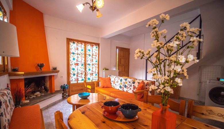 Orange House for a big family in Damouchari Pelion